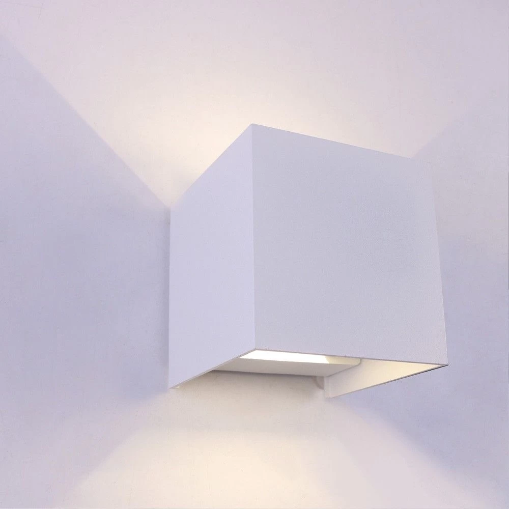 Aplique LED De Exterior Leva 2 Luces Neutra Cuadrado Blanco IP54 Wonderlamp 4 Aplique LED De Exterior Leva 2 Luces Neutra Cuadrado Blanco IP54 Wonderlamp - Imagen 2