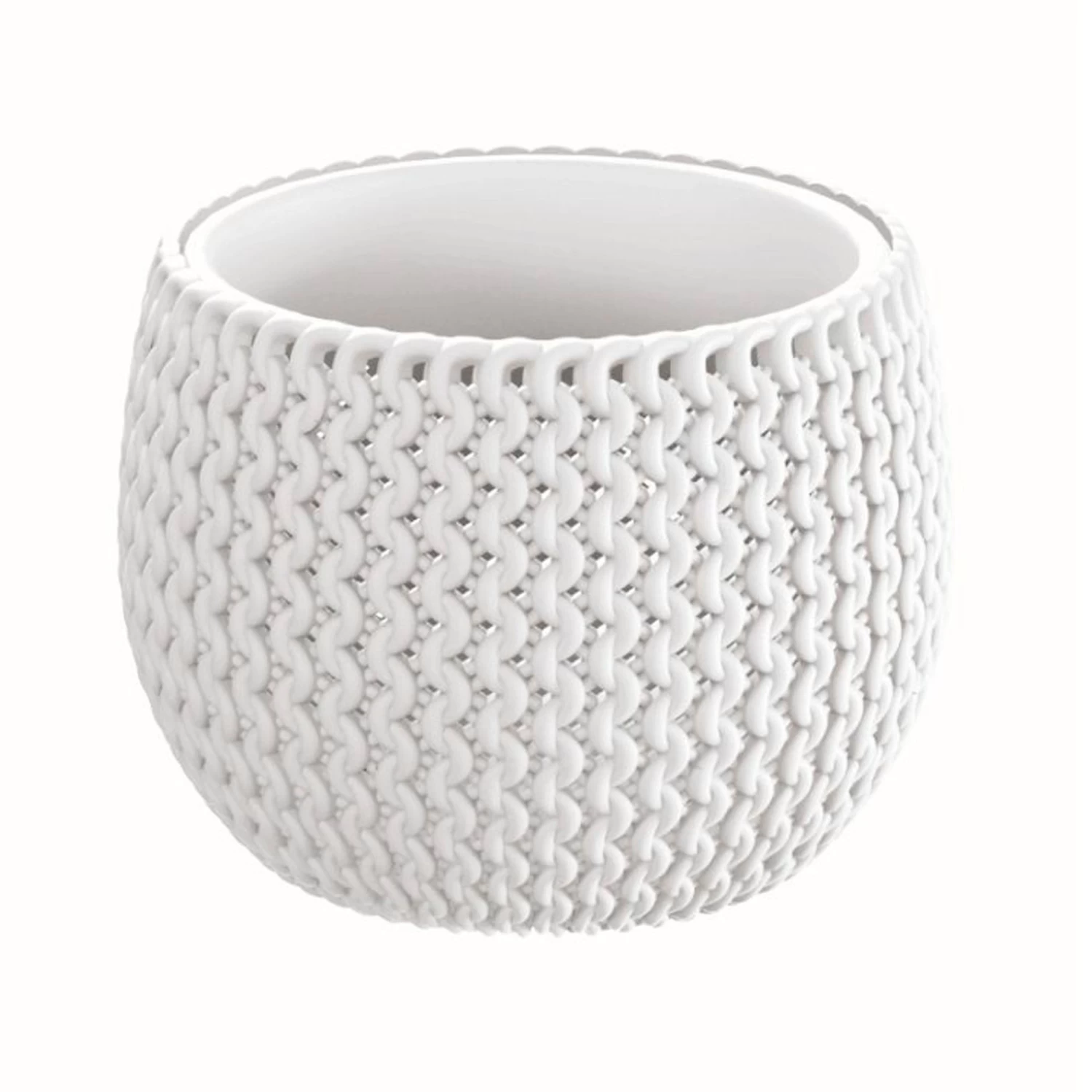 Prosperplast Maceta Redonda Con Deposito Splofy Bowl Plastico Blanco 37x37x21 Cm 4 Prosperplast Maceta Redonda Con Deposito Splofy Bowl Plastico Blanco 37x37x21 Cm - Imagen 2