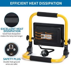 Foco De Trabajo LED 30W, 6500K, 2700LM, 360º, Cable De 1.8M, Aigostar -Intemperie Jardinería Tienda 242b6219c41e6bc1