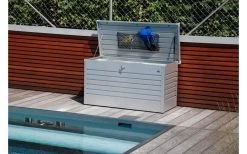 BAUL METALICO ARCON DE OCIO 200 BIOHORT JARDIN GRIS CUARZO -Intemperie Jardinería Tienda 294154167f6bf72f