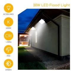 Aigostar Focos LED Exterior 30W 4000K, 2450LM, IP65, 2 Piezas -Intemperie Jardinería Tienda 31f24acfe9d4a4a6