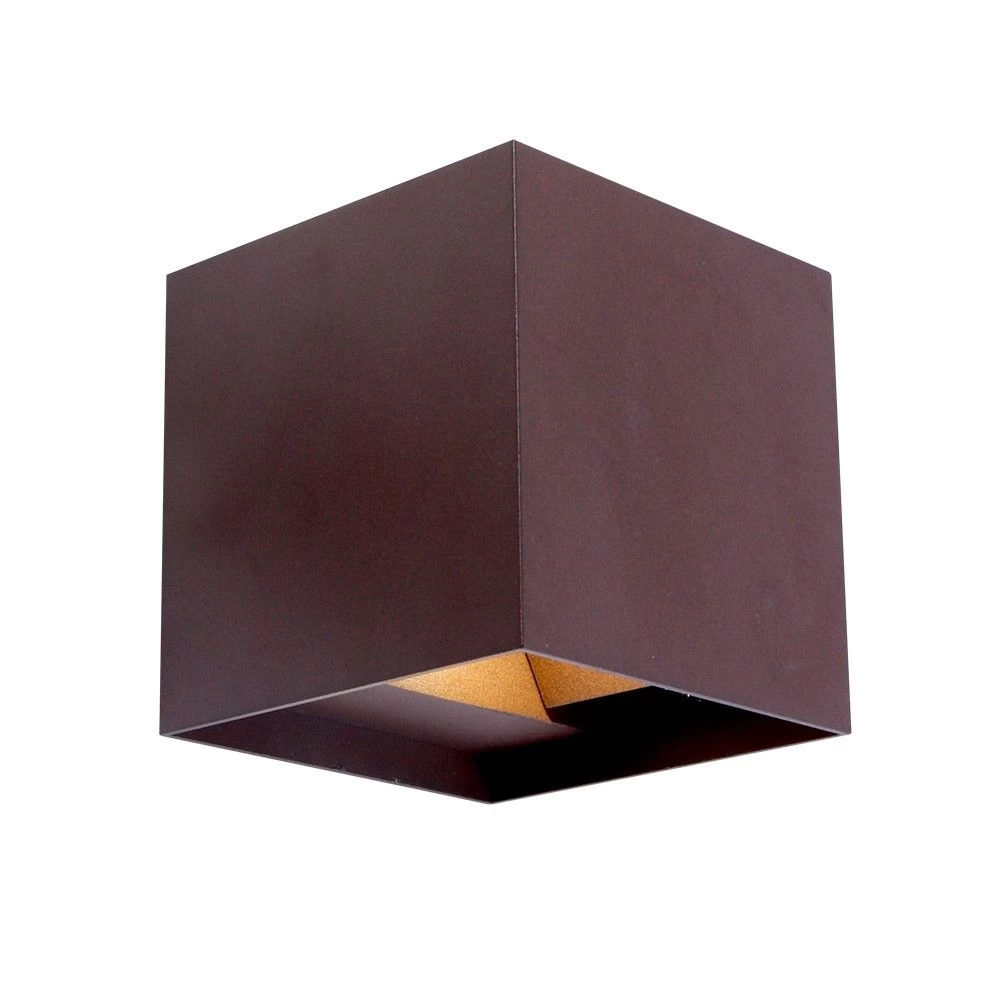 Aplique LED De Exterior Leva 2 Luces Neutra Cuadrado Marrón IP54 Wonderlamp 3 Aplique LED De Exterior Leva 2 Luces Neutra Cuadrado Marrón IP54 Wonderlamp