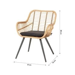Silla Apolima Ratán -Intemperie Jardinería Tienda 3663602424147 25c BI
