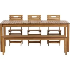 Mesa De Jardín Madera Denia 150x90x75 Cm 18 Mesa De Jardín Madera Denia 150x90x75 Cm -Intemperie Jardinería Tienda 3663602723127 27c bi