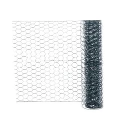 Malla De Triple Torsión Plastificada 1 X 50 M - Hueco 31 X 31 Mm