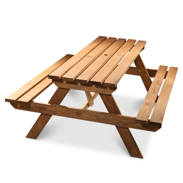 Mesa De Picnic Madera Agad 170x220x43 Cm 3 Mesa De Picnic Madera Agad 170x220x43 Cm