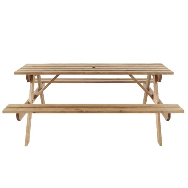 Mesa De Picnic Madera Agad 170x220x43 Cm 8 Mesa De Picnic Madera Agad 170x220x43 Cm - Imagen 6