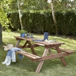 Mesa De Picnic Madera Agad 170x220x43 Cm 10 Mesa De Picnic Madera Agad 170x220x43 Cm -Intemperie Jardinería Tienda 3663602936299 25c BI
