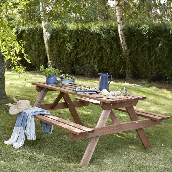 Mesa De Picnic Madera Agad 170x220x43 Cm 5 Mesa De Picnic Madera Agad 170x220x43 Cm - Imagen 3