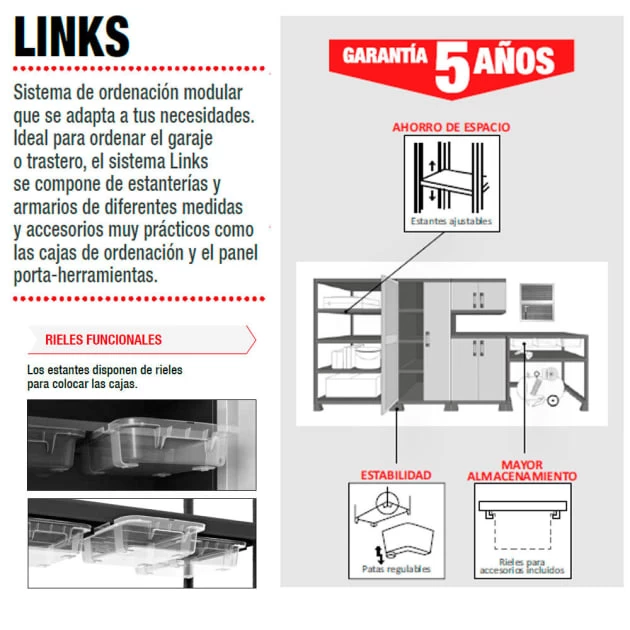 Armario XL Links 182x89x54 Cm 9 Armario XL Links 182x89x54 Cm - Imagen 7