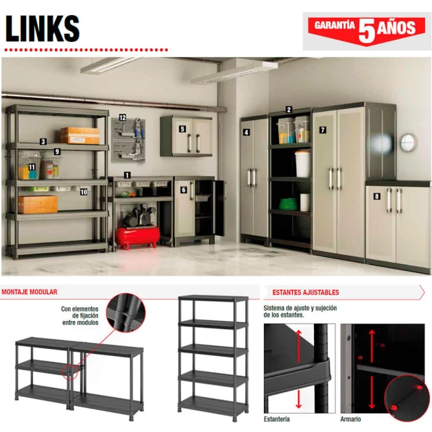 Armario XL Links 182x89x54 Cm 10 Armario XL Links 182x89x54 Cm - Imagen 8