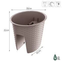 Prosperplast Maceta RATOLLA OVAL 6L 298x242x225 Mocca 8 Prosperplast Maceta RATOLLA OVAL 6L 298x242x225 Mocca -Intemperie Jardinería Tienda 3cfacb2a44d660e4