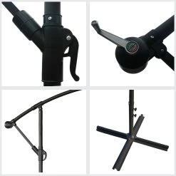 Sombrilla Excéntrica Oahu Redonda 3,50 M De Diámetro Color Gris + Funda 8 Sombrilla Excéntrica Oahu Redonda 3,50 M De Diámetro Color Gris + Funda -Intemperie Jardinería Tienda 414c7ced2d80260a