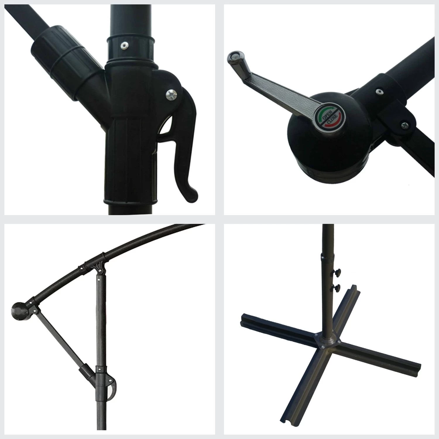 Sombrilla Excéntrica Oahu Redonda 3,50 M De Diámetro Color Gris + Funda 5 Sombrilla Excéntrica Oahu Redonda 3,50 M De Diámetro Color Gris + Funda - Imagen 3