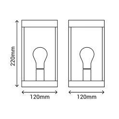 Aplique Para Exterior 1xE27 Gris Antracita IP44 -Intemperie Jardinería Tienda 4b27128124f198b9