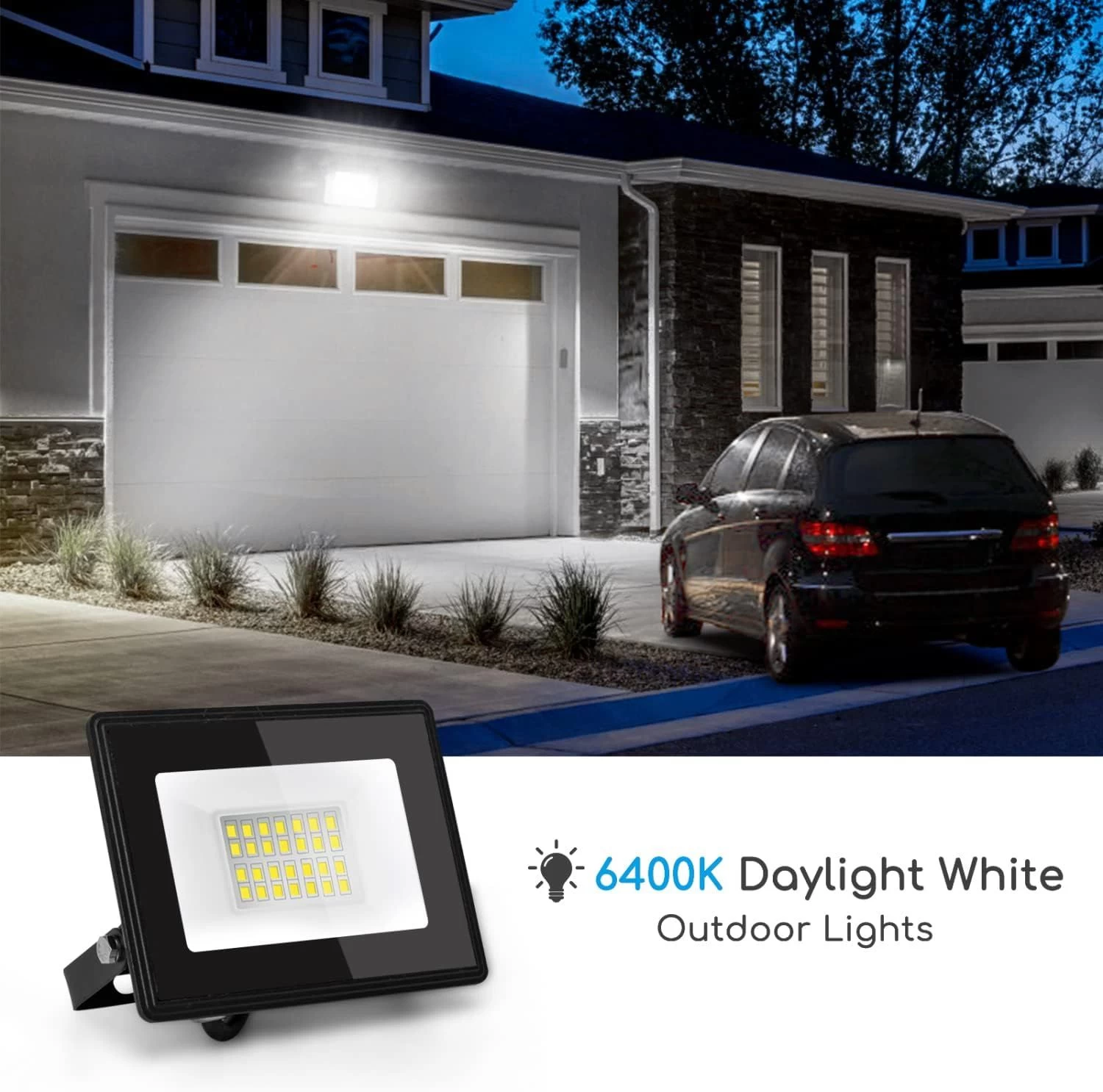 Aigostar Foco Led Exterior 20w 2050 Lúmen, Impermeable Ip65, 6500k 5 Aigostar Foco Led Exterior 20w 2050 Lúmen, Impermeable Ip65, 6500k - Imagen 3