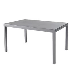 Mesa De Jardín Extensible Gris Moorea 75x90x140/200 Cm -Intemperie Jardinería Tienda 5059340124902 21c bi