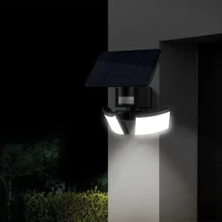 Proyector Solar Doble Cabezal Con Sensor Angeles -Intemperie Jardinería Tienda 5059340331270 23c BI