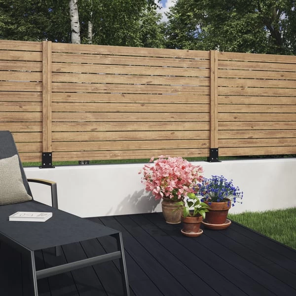 Panel Ocultación Madera Skimia V2 Marrón 180x60 Cm 9 Panel Ocultación Madera Skimia V2 Marrón 180x60 Cm - Imagen 7