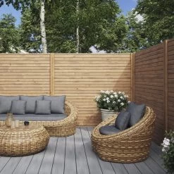 Lama Cerramiento Skimia Marrón 180x13,3x2,7 Cm Blooma -Intemperie Jardinería Tienda 5059340669021 23c BI