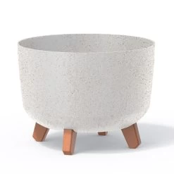 Prosperplast Macetero Blanco Roto GRACIA 28,5 X28,5 X22 Cm 9,8 L