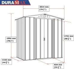 CASETA COBERTIZO METAL JARDIN TOP SHED 6X4 GRIS DURAMAX 10 CASETA COBERTIZO METAL JARDIN TOP SHED 6X4 GRIS DURAMAX -Intemperie Jardinería Tienda 63627998410116.74667011