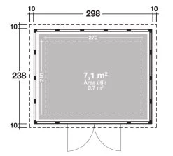 CASETA METALICA JARDIN NOVO HABITAT NH7 GRIS CLARO 9 CASETA METALICA JARDIN NOVO HABITAT NH7 GRIS CLARO -Intemperie Jardinería Tienda 63627ad6512b23.47266521