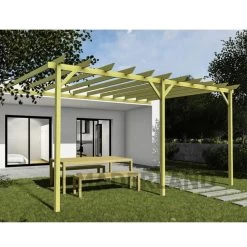 Pérgola Maciza Adosada - ZAMORA AD. 600x420cm