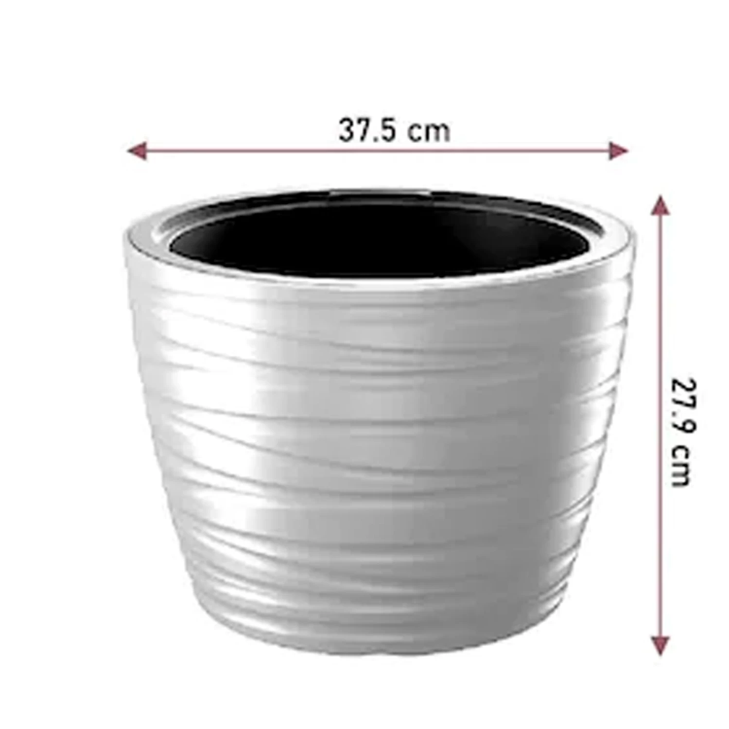 Prosperplast Maceta Baja Con Deposito 22L Maze De Plastico Color Blanco 37,5x37,5x27,9 Cm 4 Prosperplast Maceta Baja Con Deposito 22L Maze De Plastico Color Blanco 37,5x37,5x27,9 Cm - Imagen 3