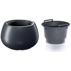 Prosperplast Maceta HEOS 18L., Con Depósito, 370x370x230, Color Antracita -Intemperie Jardinería Tienda 638540cbd3eba6.76982309