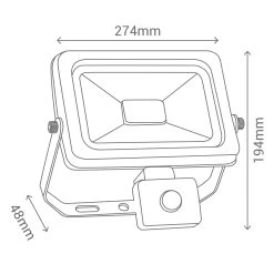 Pack 2X Focos Proyector LED 50W Con Detector De Movimiento PIR Blanco IP44 10 Pack 2X Focos Proyector LED 50W Con Detector De Movimiento PIR Blanco IP44 -Intemperie Jardinería Tienda 638543826efa69.94576970