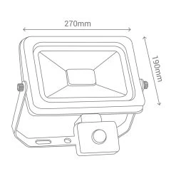 Pack 2X Focos Proyector LED 30W Con Detector De Movimiento PIR Negro IP44 10 Pack 2X Focos Proyector LED 30W Con Detector De Movimiento PIR Negro IP44 -Intemperie Jardinería Tienda 638543b7bd77a0.77444336