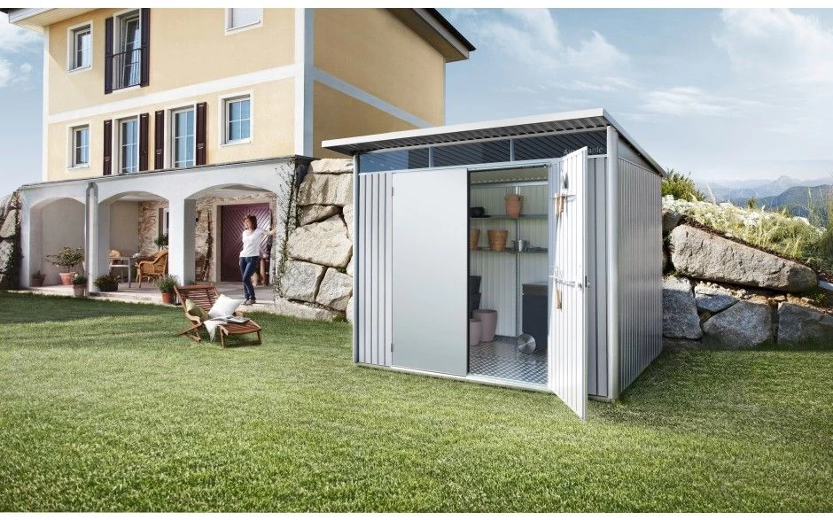 CASETA METALICA BIOHORT JARDIN AVANTGARDE A2 COLOR GRIS OSCURO 4 CASETA METALICA BIOHORT JARDIN AVANTGARDE A2 COLOR GRIS OSCURO - Imagen 2