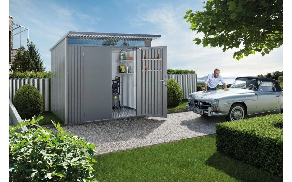 CASETA METALICA BIOHORT JARDIN AVANTGARDE A3 COLOR PLATA 3 CASETA METALICA BIOHORT JARDIN AVANTGARDE A3 COLOR PLATA