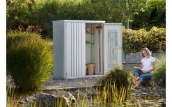 CASETA ARMARIO METALICO BIOHORT 150 COLOR GRIS CUARZO -Intemperie Jardinería Tienda 63896c5481f5c7.65582956