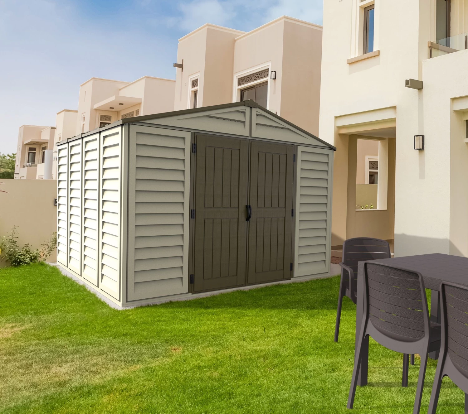 CASETA COBERTIZO PVC JARDIN WOODBRIDGE PLUS DURAMAX 4 CASETA COBERTIZO PVC JARDIN WOODBRIDGE PLUS DURAMAX - Imagen 2