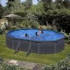 PISCINA GRE OVALADA KEA KIT610GF DESMONTABLE IMITACION GRAFITO GRE -Intemperie Jardinería Tienda 63c10984127092.00840989