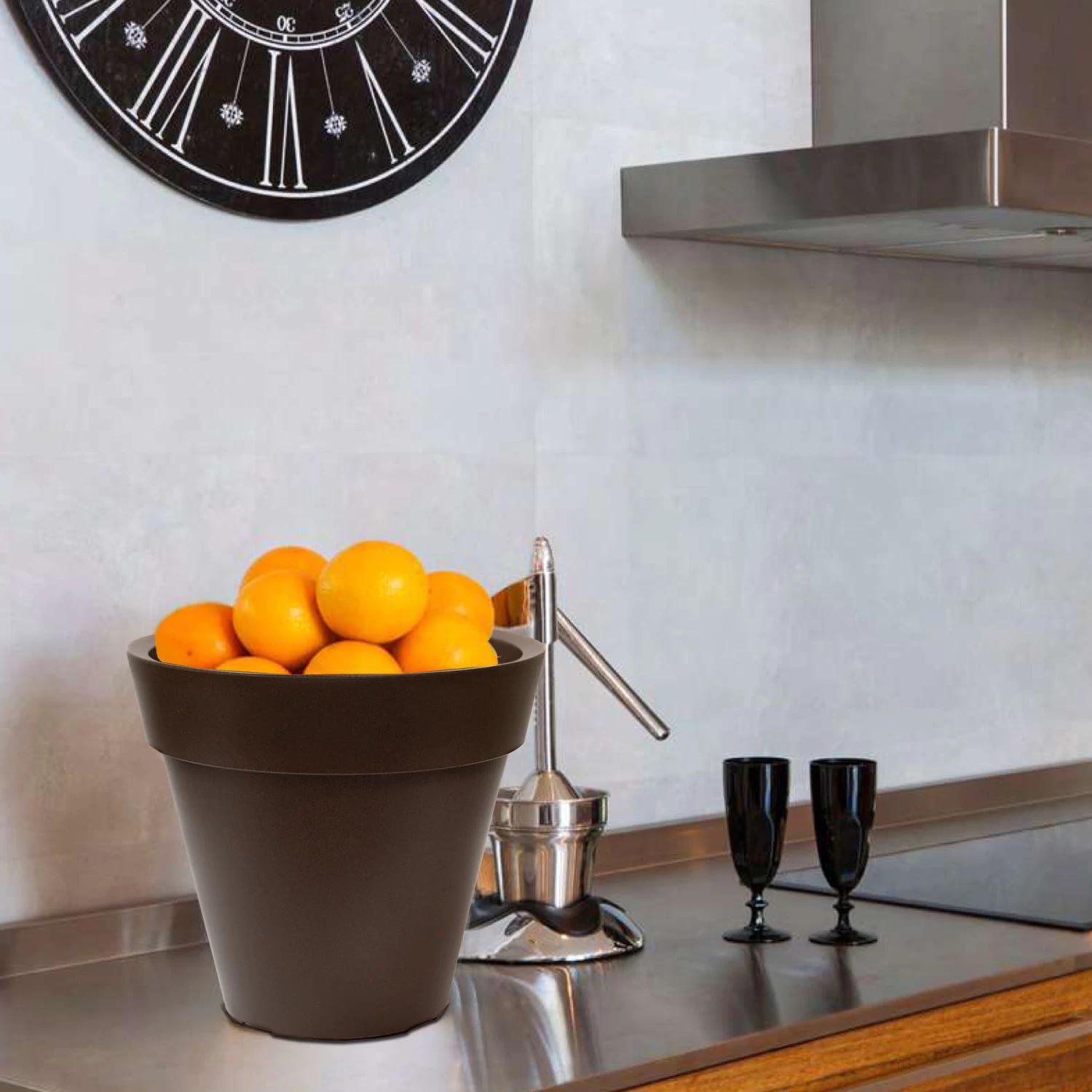 WellHome Macetero Polietileno Por Rotomoldeo Bronce 35x30 Cm 6 WellHome Macetero Polietileno Por Rotomoldeo Bronce 35x30 Cm - Imagen 4