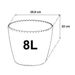 Prosperplast Maceta Redonda 8L Maceta Splofy Plastico CremaØ25,9 X22 Cm -Intemperie Jardinería Tienda 6edb05d9ba27d2cb