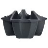 Prosperplast Maceta CROWN 16L 480x480x264 Antracita -Intemperie Jardinería Tienda 6f1d4219b0552209