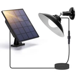 Aigostar Luz Solar Exterior 50w 500lm Aplique Con Mando A Distancia Ip65