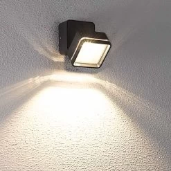 Aplique LED De Exterior Rades Cuadrado Negro Con Posición Abatible IP54 Wonderlamp -Intemperie Jardinería Tienda 73d6e8a11d42a667