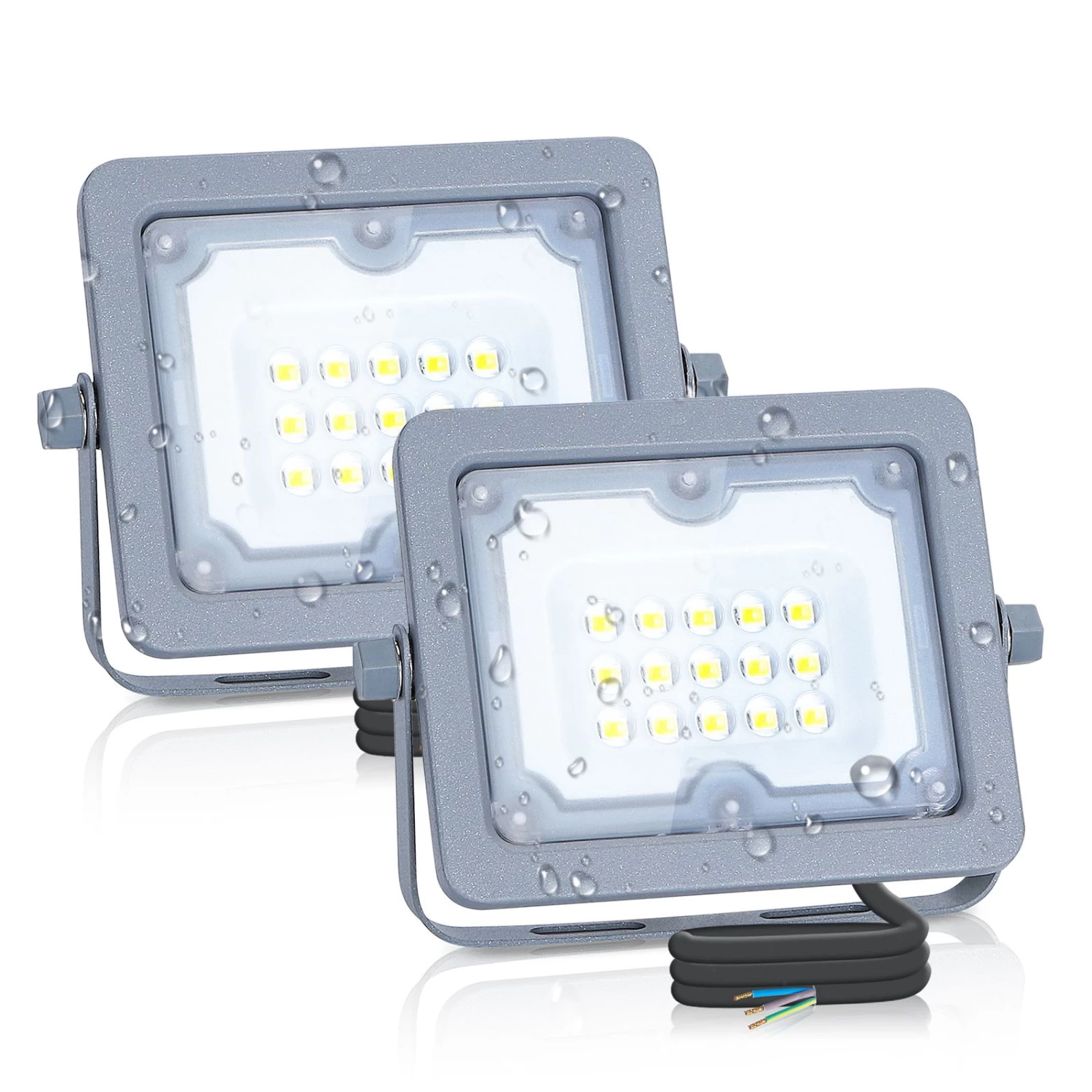 Aigostar Focos Led Exterior 10W Luces Exterior 4000K 900LM IP65, 2 Piezas 3 Aigostar Focos Led Exterior 10W Luces Exterior 4000K 900LM IP65, 2 Piezas