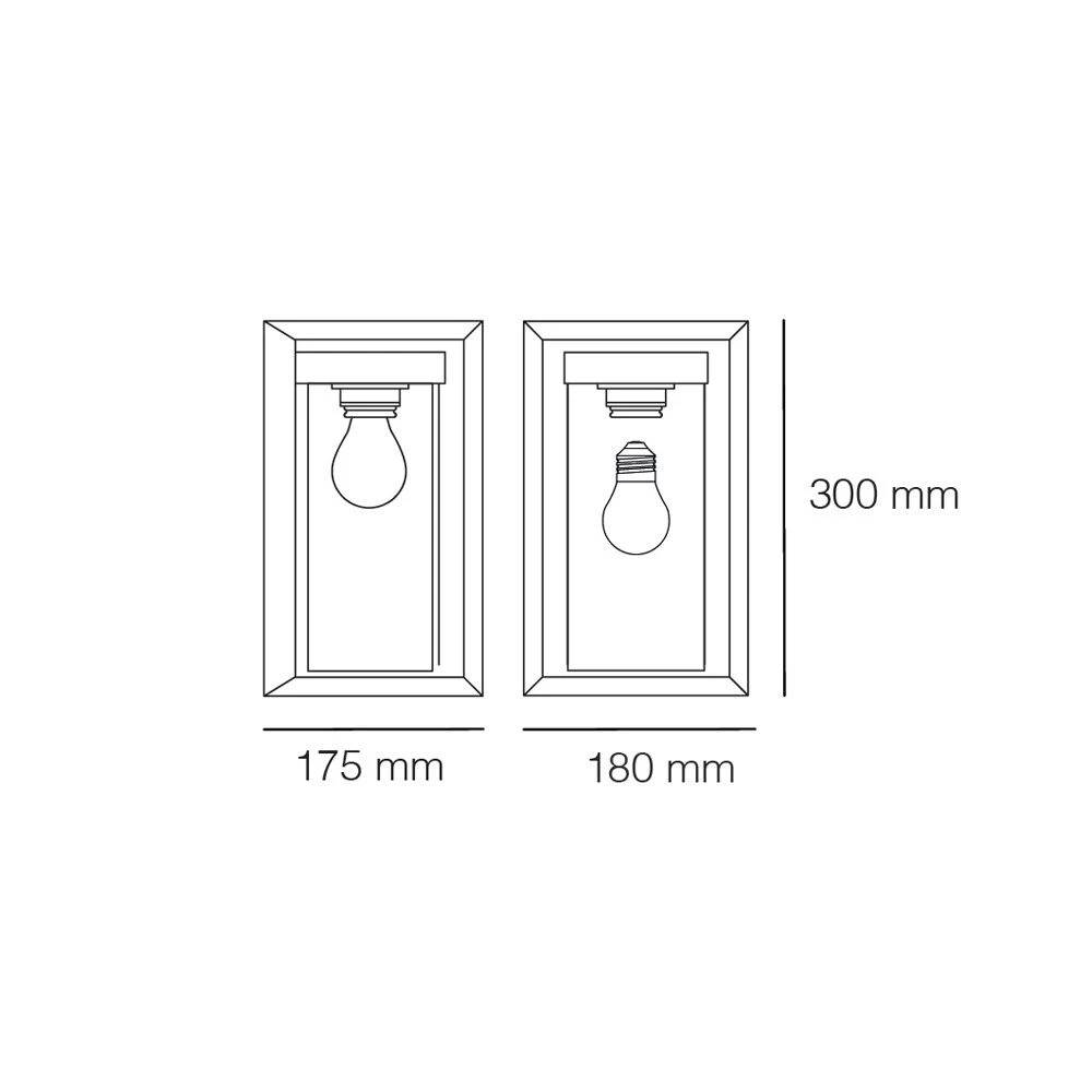 Aplique De Pared Exterior Road Retro Vintage Rectangular Negro 1xE27 IP23 Wonderlamp 8 Aplique De Pared Exterior Road Retro Vintage Rectangular Negro 1xE27 IP23 Wonderlamp - Imagen 6