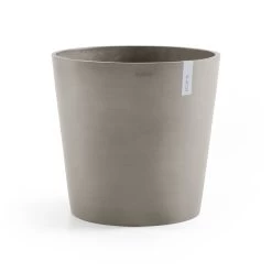 Ecopots Maceta Redonda Amsterdam 60 Taupe - ø 60 X H. 54,8 Cm - 100 L