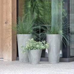 Prosperplast Maceta TUBUS BETON EFFECT 28,5L 400x400x373 Crema -Intemperie Jardinería Tienda 9ab87331c08a5780