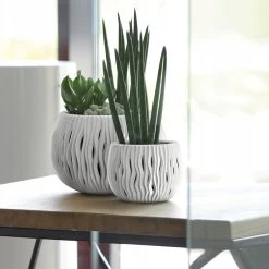 Prosperplast Maceta BOWL SANDY Plástico CON Depósito Blanco13,6x18x18 Cms -Intemperie Jardinería Tienda ada1c2d1ba2950a7