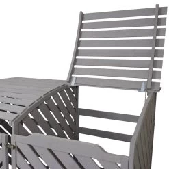 Doble Cobertizo Contenedor De Residuos Madera Gris Lavado -Intemperie Jardinería Tienda b29d0bd08408356f