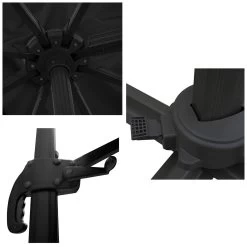 Paraguas Molokai Cuadrado 3x3m Negro + Funda 8 Paraguas Molokai Cuadrado 3x3m Negro + Funda -Intemperie Jardinería Tienda b4a8ae149ea89b13