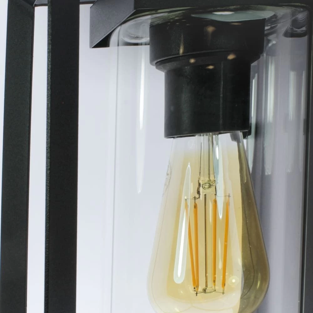 Aplique De Pared Exterior Road Retro Vintage Rectangular Negro 1xE27 IP23 Wonderlamp 7 Aplique De Pared Exterior Road Retro Vintage Rectangular Negro 1xE27 IP23 Wonderlamp - Imagen 5